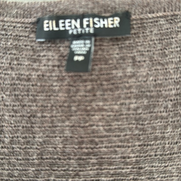 Eileen Fisher, 100% Italian Wool, Diagonal Full Zip Sweater, Sz PP - Picture 5 of 8